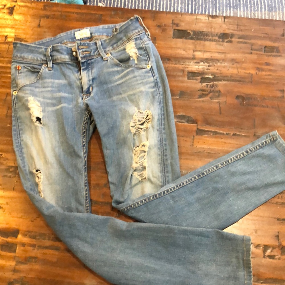 Hudson mid rise skinny jeans size 25
